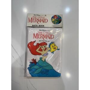 Vintage 1990 Walt Disney Pictures Presents The Little Mermaid Bath Book NEW NOS